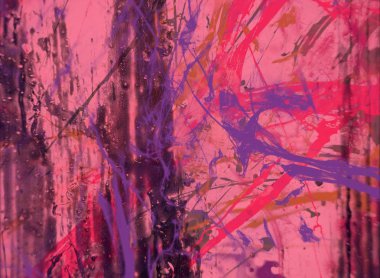 Grunge çağdaş sanat. El sanat yapılmış. renkli doku. Modern sanat. Yağlı boya darbeleri. Darbeleri. Sanatsal arka plan. Soyut resim tuval üzerine.