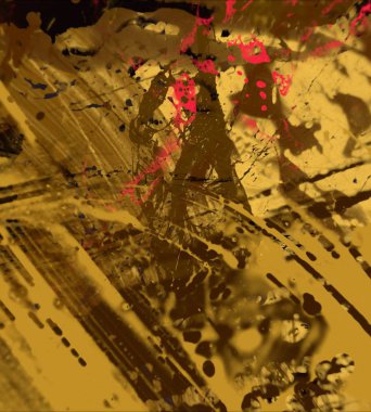 Grunge çağdaş sanat. El sanat yapılmış. renkli doku. Modern sanat. Yağlı boya darbeleri. Darbeleri. Sanatsal arka plan. Soyut resim tuval üzerine.