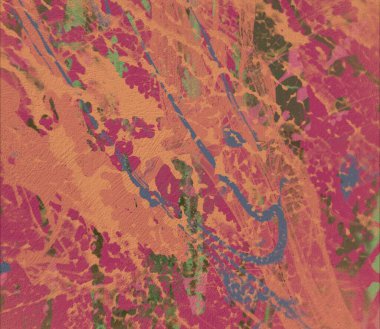 Grunge çağdaş sanat. El sanat yapılmış. renkli doku. Modern sanat. Yağlı boya darbeleri. Darbeleri. Sanatsal arka plan. Soyut resim tuval üzerine.