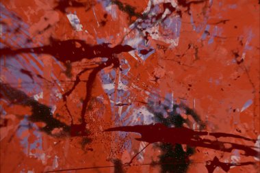 Grunge çağdaş sanat. El sanat yapılmış. renkli doku. Modern sanat. Yağlı boya darbeleri. Darbeleri. Sanatsal arka plan. Soyut resim tuval üzerine.