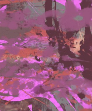 Grunge çağdaş sanat. El sanat yapılmış. renkli doku. Modern sanat. Yağlı boya darbeleri. Darbeleri. Sanatsal arka plan. Soyut resim tuval üzerine.