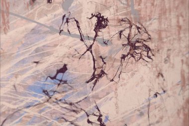 Grunge çağdaş sanat. El sanat yapılmış. renkli doku. Modern sanat. Yağlı boya darbeleri. Darbeleri. Sanatsal arka plan. Soyut resim tuval üzerine.