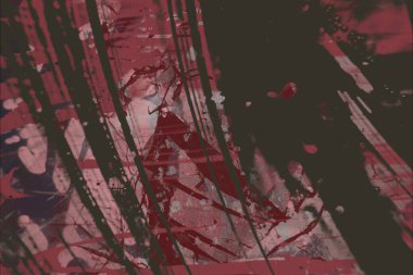 Grunge çağdaş sanat. El sanat yapılmış. renkli doku. Modern sanat. Yağlı boya darbeleri. Darbeleri. Sanatsal arka plan. Soyut resim tuval üzerine.