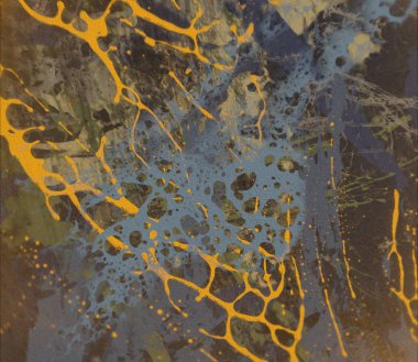 Grunge çağdaş sanat. El sanat yapılmış. renkli doku. Modern sanat. Yağlı boya darbeleri. Darbeleri. Sanatsal arka plan. Soyut resim tuval üzerine.