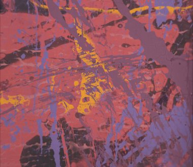 Grunge çağdaş sanat. El sanat yapılmış. renkli doku. Modern sanat. Yağlı boya darbeleri. Darbeleri. Sanatsal arka plan. Soyut resim tuval üzerine.