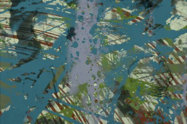 Grunge çağdaş sanat. El sanat yapılmış. renkli doku. Modern sanat. Yağlı boya darbeleri. Darbeleri. Sanatsal arka plan. Soyut resim tuval üzerine.