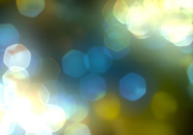 Bokeh soyut dokusu. Renkli. Odaklanmamış arka plan. Bulanık parlak ışık. Dairesel noktalar. 