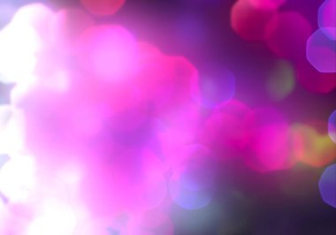 Bokeh soyut dokusu. Renkli. Odaklanmamış arka plan. Bulanık parlak ışık. Dairesel noktalar. 