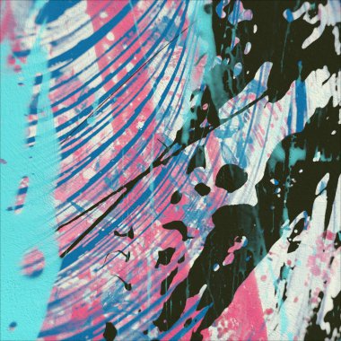 Grunge çağdaş sanat. El sanat yapılmış. renkli doku. Modern sanat. Yağlı boya darbeleri. Darbeleri. Sanatsal arka plan. Soyut resim tuval üzerine.