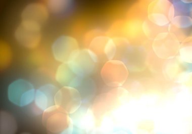 Bokeh soyut dokusu. Renkli. Odaklanmamış arka plan. Bulanık parlak ışık. Dairesel noktalar. 