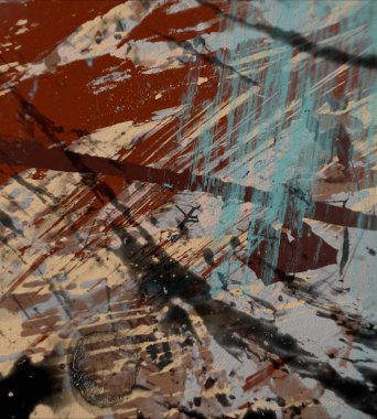Grunge çağdaş sanat. El sanat yapılmış. renkli doku. Modern sanat. Yağlı boya darbeleri. Darbeleri. Sanatsal arka plan. Soyut resim tuval üzerine.