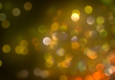 Bokeh soyut dokusu. Renkli. Odaklanmamış arka plan. Bulanık parlak ışık. Dairesel noktalar. 