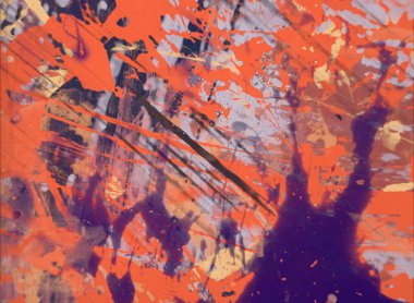 Grunge çağdaş sanat. El sanat yapılmış. renkli doku. Modern sanat. Yağlı boya darbeleri. Darbeleri. Sanatsal arka plan. Soyut resim tuval üzerine.
