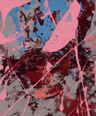 Grunge çağdaş sanat. El sanat yapılmış. renkli doku. Modern sanat. Yağlı boya darbeleri. Darbeleri. Sanatsal arka plan. Soyut resim tuval üzerine.