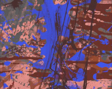 Grunge çağdaş sanat. El sanat yapılmış. renkli doku. Modern sanat. Yağlı boya darbeleri. Darbeleri. Sanatsal arka plan. Soyut resim tuval üzerine.