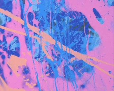 Grunge çağdaş sanat. El sanat yapılmış. renkli doku. Modern sanat. Yağlı boya darbeleri. Darbeleri. Sanatsal arka plan. Soyut resim tuval üzerine.