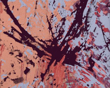 Grunge çağdaş sanat. El sanat yapılmış. renkli doku. Modern sanat. Yağlı boya darbeleri. Darbeleri. Sanatsal arka plan. Soyut resim tuval üzerine.