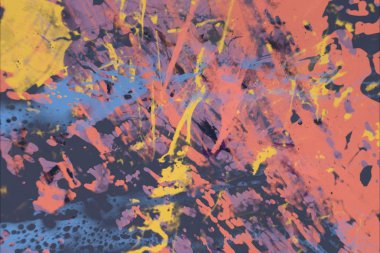 Grunge çağdaş sanat. El sanat yapılmış. renkli doku. Modern sanat. Yağlı boya darbeleri. Darbeleri. Sanatsal arka plan. Soyut resim tuval üzerine.