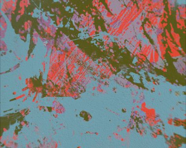 Grunge çağdaş sanat. El sanat yapılmış. renkli doku. Modern sanat. Yağlı boya darbeleri. Darbeleri. Sanatsal arka plan. Soyut resim tuval üzerine.