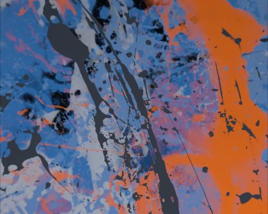 Grunge çağdaş sanat. El sanat yapılmış. renkli doku. Modern sanat. Yağlı boya darbeleri. Darbeleri. Sanatsal arka plan. Soyut resim tuval üzerine.