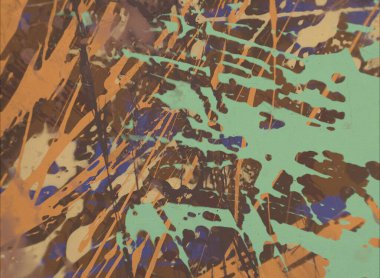 Grunge çağdaş sanat. El sanat yapılmış. renkli doku. Modern sanat. Yağlı boya darbeleri. Darbeleri. Sanatsal arka plan. Soyut resim tuval üzerine.