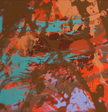 Grunge çağdaş sanat. El sanat yapılmış. renkli doku. Modern sanat. Yağlı boya darbeleri. Darbeleri. Sanatsal arka plan. Soyut resim tuval üzerine.
