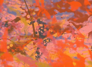 Grunge çağdaş sanat. El sanat yapılmış. renkli doku. Modern sanat. Yağlı boya darbeleri. Darbeleri. Sanatsal arka plan. Soyut resim tuval üzerine.