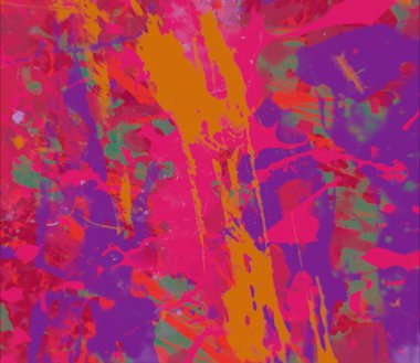 Grunge çağdaş sanat. El sanat yapılmış. renkli doku. Modern sanat. Yağlı boya darbeleri. Darbeleri. Sanatsal arka plan. Soyut resim tuval üzerine.