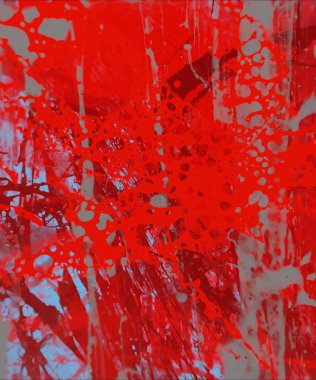 Grunge çağdaş sanat. El sanat yapılmış. renkli doku. Modern sanat. Yağlı boya darbeleri. Darbeleri. Sanatsal arka plan. Soyut resim tuval üzerine.