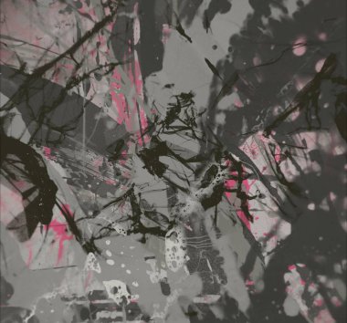 Grunge çağdaş sanat. El sanat yapılmış. renkli doku. Modern sanat. Yağlı boya darbeleri. Darbeleri. Sanatsal arka plan. Soyut resim tuval üzerine.