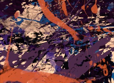 Grunge çağdaş sanat. El sanat yapılmış. renkli doku. Modern sanat. Yağlı boya darbeleri. Darbeleri. Sanatsal arka plan. Soyut resim tuval üzerine.