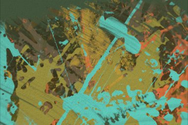 Grunge çağdaş sanat. El sanat yapılmış. renkli doku. Modern sanat. Yağlı boya darbeleri. Darbeleri. Sanatsal arka plan. Soyut resim tuval üzerine.