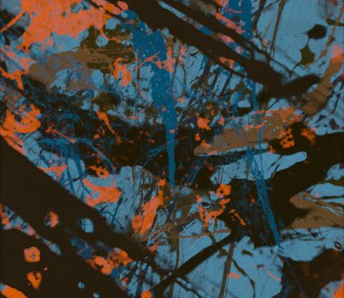 Grunge çağdaş sanat. El sanat yapılmış. renkli doku. Modern sanat. Yağlı boya darbeleri. Darbeleri. Sanatsal arka plan. Soyut resim tuval üzerine.