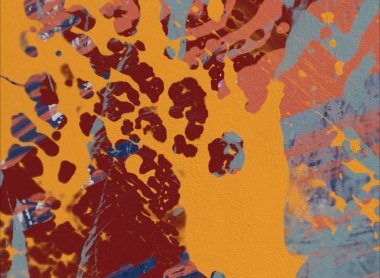 Grunge çağdaş sanat. El sanat yapılmış. renkli doku. Modern sanat. Yağlı boya darbeleri. Darbeleri. Sanatsal arka plan. Soyut resim tuval üzerine.