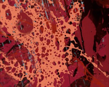 Grunge çağdaş sanat. El sanat yapılmış. renkli doku. Modern sanat. Yağlı boya darbeleri. Darbeleri. Sanatsal arka plan. Soyut resim tuval üzerine.