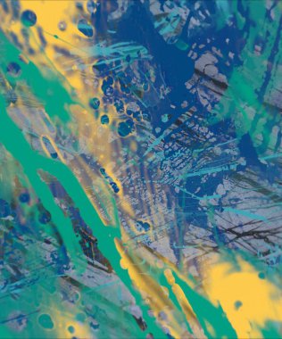 Grunge çağdaş sanat. El sanat yapılmış. renkli doku. Modern sanat. Yağlı boya darbeleri. Darbeleri. Sanatsal arka plan. Soyut resim tuval üzerine.