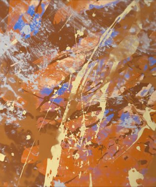 Grunge çağdaş sanat. El sanat yapılmış. renkli doku. Modern sanat. Yağlı boya darbeleri. Darbeleri. Sanatsal arka plan. Soyut resim tuval üzerine.