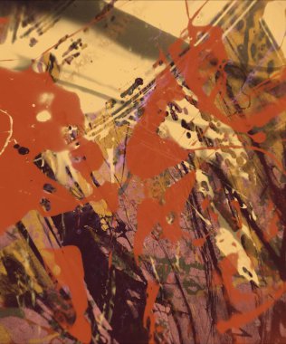 Grunge çağdaş sanat. El sanat yapılmış. renkli doku. Modern sanat. Yağlı boya darbeleri. Darbeleri. Sanatsal arka plan. Soyut resim tuval üzerine.