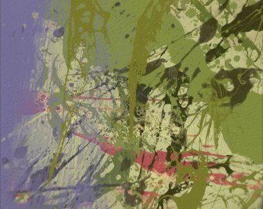 Grunge çağdaş sanat. El sanat yapılmış. renkli doku. Modern sanat. Yağlı boya darbeleri. Darbeleri. Sanatsal arka plan. Soyut resim tuval üzerine.