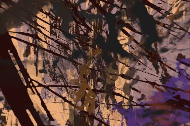 Grunge çağdaş sanat. El sanat yapılmış. renkli doku. Modern sanat. Yağlı boya darbeleri. Darbeleri. Sanatsal arka plan. Soyut resim tuval üzerine.
