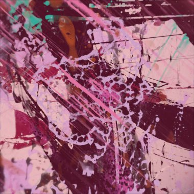 Grunge çağdaş sanat. El sanat yapılmış. renkli doku. Modern sanat. Yağlı boya darbeleri. Darbeleri. Sanatsal arka plan. Soyut resim tuval üzerine.