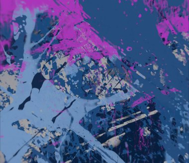 Grunge çağdaş sanat. El sanat yapılmış. renkli doku. Modern sanat. Yağlı boya darbeleri. Darbeleri. Sanatsal arka plan. Soyut resim tuval üzerine.