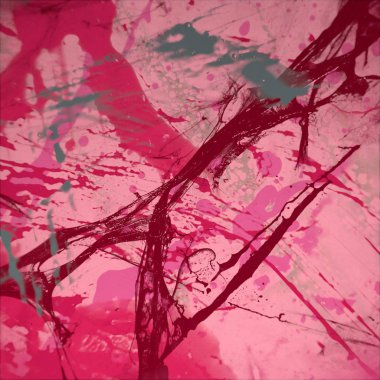 Grunge çağdaş sanat. El sanat yapılmış. renkli doku. Modern sanat. Yağlı boya darbeleri. Darbeleri. Sanatsal arka plan. Soyut resim tuval üzerine.