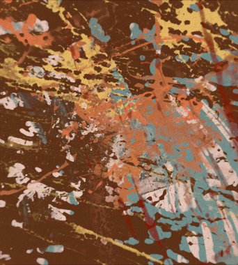 Grunge çağdaş sanat. El sanat yapılmış. renkli doku. Modern sanat. Yağlı boya darbeleri. Darbeleri. Sanatsal arka plan. Soyut resim tuval üzerine.
