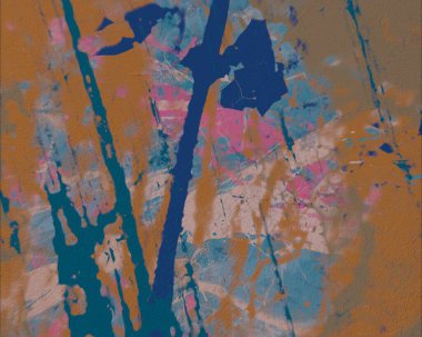 Grunge çağdaş sanat. El sanat yapılmış. renkli doku. Modern sanat. Yağlı boya darbeleri. Darbeleri. Sanatsal arka plan. Soyut resim tuval üzerine.