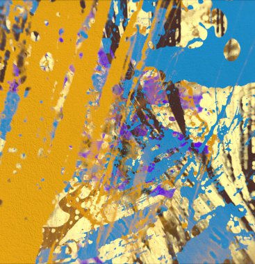 Grunge çağdaş sanat. El sanat yapılmış. renkli doku. Modern sanat. Yağlı boya darbeleri. Darbeleri. Sanatsal arka plan. Soyut resim tuval üzerine.