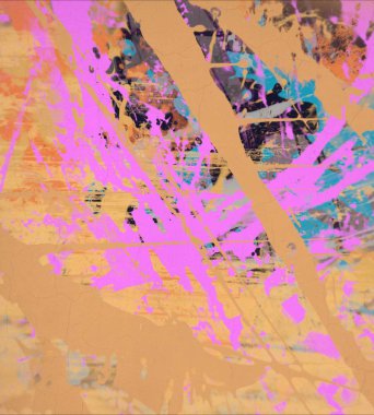 Grunge çağdaş sanat. El sanat yapılmış. renkli doku. Modern sanat. Yağlı boya darbeleri. Darbeleri. Sanatsal arka plan. Soyut resim tuval üzerine.