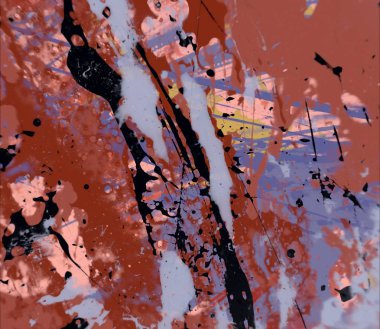 Grunge çağdaş sanat. El sanat yapılmış. renkli doku. Modern sanat. Yağlı boya darbeleri. Darbeleri. Sanatsal arka plan. Soyut resim tuval üzerine.