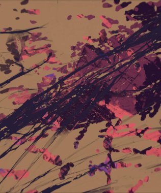 Grunge çağdaş sanat. El sanat yapılmış. renkli doku. Modern sanat. Yağlı boya darbeleri. Darbeleri. Sanatsal arka plan. Soyut resim tuval üzerine.