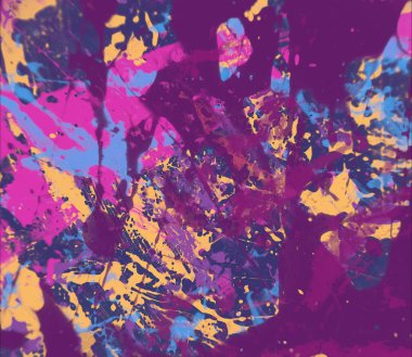 Grunge çağdaş sanat. El sanat yapılmış. renkli doku. Modern sanat. Yağlı boya darbeleri. Darbeleri. Sanatsal arka plan. Soyut resim tuval üzerine.